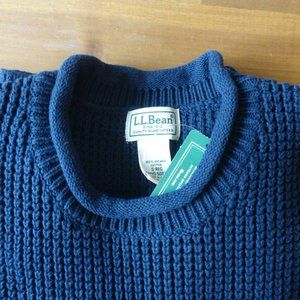 L.L.Bean Organic Cotton Rollneck Crew Sweater -- NEW!